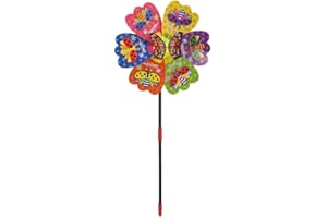 Uteruik Pinwheel Windmill Decorations Party Garden, Wind Wheel Pigeon Bird Scarer Deter Moles, 1pcs, DER#7