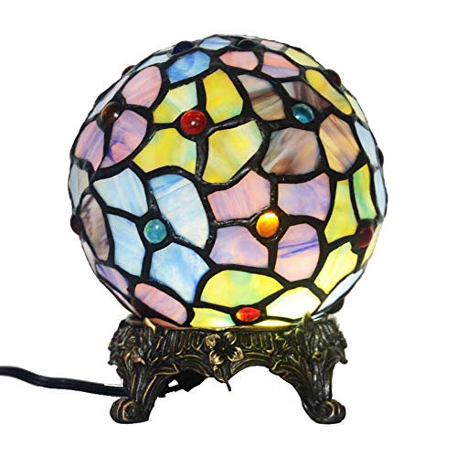 Preisvergleich Produktbild Kreative Tiffany Stil Tischlampen Glasmalerei Nachtlicht Wohnzimmer Schlafzimmer Dekoration Nachttischlampe Mit Reiner Kupfer Basis GJX