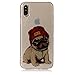 Produktbild iPhone X Hülle, Chreey Glitzer Muster Transparent Handyhülle Niedlich Mode Süß Temperament Weiche TPU Silikonhülle Case Ultra Dünn Kratzfest Durchsichtige Hülle Backcover [Cool Dog]