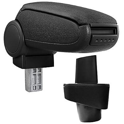ProTec [pro.tec]accoudoir central spécifique pour Renault Clio 3, les années modèles à partir de 2005 (3 portes,5 portes et Grandtour)-accoudoir avec compartiment de rangement textile-noir