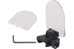 FOCUHUNTER Protecteur de Lunette de visée Bulletproof Airsoft Lens Pliable Sight Protector 20mm Rail Tactical Scope Lens Sturdy Not Easily Broken for Shooting