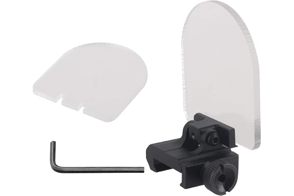 FOCUHUNTER Protecteur de Lunette de visée Bulletproof Airsoft Lens Pliable Sight Protector 20mm Rail Tactical Scope Lens Sturdy Not Easily Broken for Shooting
