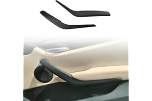 MKptopia Lot de 2 poignées de porte intérieure de voiture en ABS gauche et droite - Panneau intérieur pour accoudoir - Compatible avec B-MW X1 E84 2010-2016 - Noir
