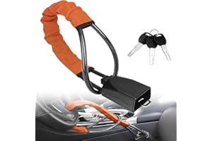 Neuytiky Antivol de volant de voiture Sabot de volant Antidémarrage – Serrure antivol de haute sécurité avec double protection, 3 clés, Universel pour tous les véhicules, Protection antivol robuste