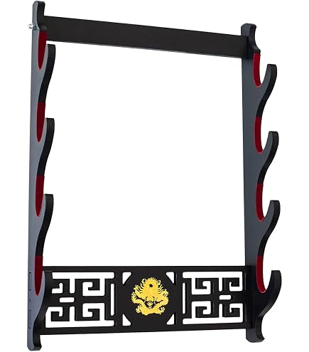 Support Épée Samouraï 4 Niveaux - Rack Display Velours Pour Katana Et Collection