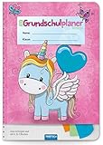 Grundschulplaner Einhorn 2019/2020: Umschlag mit Taschen und farbigen Tagen by 