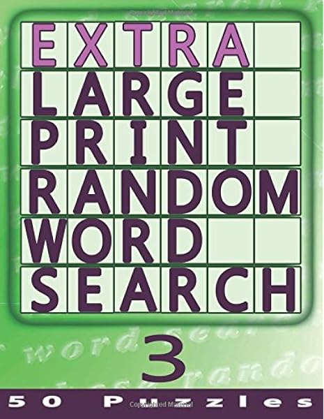 Extra Large Print Random Word Search 3 50 Easy To See Puzzles Volume 3 Amazon Co Uk Witcherley Rex Books