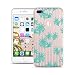Produktbild HULI Design Case Hülle für Apple iPhone 7 Plus Smartphone im Palms & Stripes Muster - Silikon Handy Schutzhülle mit Palmen und Streifen in pastell rosa und türkis - Schutz Handyhülle im Sommer / Karibik / Urlaub - Stil