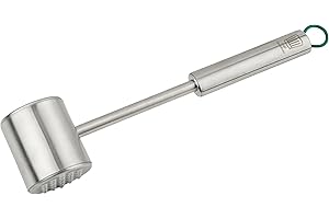 FACKELMANN Chefkoch trifft Hochwertiger Fleischklopfer aus Edelstahl, ideal für Schnitzel & Co, spülmaschinengeeignet, robust und langlebig