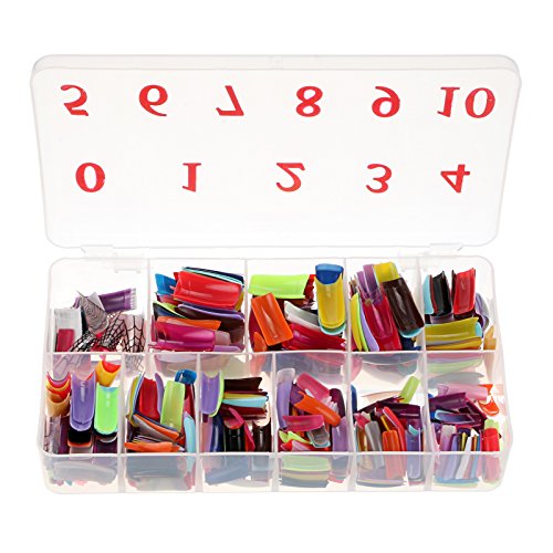 Generic 540 Pcs 27 Color French False Acrylic Gel Nail Art Tips Half with Box Salon Set (540PCS)