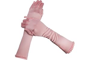 YJZQ Kids Girls Wedding Dress Gloves Fancy Dress Gloves Flower Girls Gloves Princess Magic Glove Princess Party Prom Satin Gloves Birthday Christmas Gifts