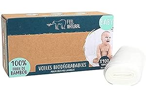 Recharge 100 voiles biodégradables pour couche - Feel Natural  Baby