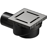 VitrA V-Flow Kare 5606973 Duş Kanalı, Yandan &Ccedil;ıkışlı, 10x10 cm, DK 100 Kapak, Mat Krom