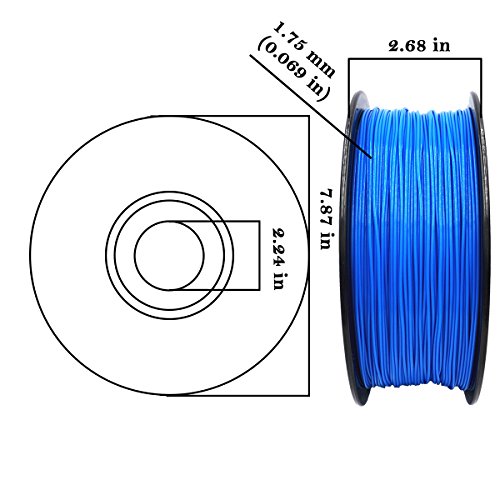 Suptikes 3D Drucker Filament PLA 1.75mm 1kg Spool Dimensionsgenauigkeit +/- 0,05 mm - 2