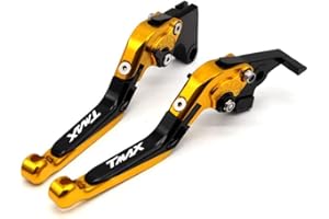 CNC pliable extensible moto leviers de frein d'embrayage pour YAMAHA TMAX 2001-2019 (GOLD, TMAX 2001-2007)