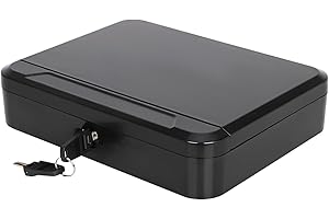 Qisan Waffentresore für Pistolen Tragbare Safe LockBox, Tresorfach mit Schlüssel,Schlüsselbox für Hause,Büro,Hotel, Reisen