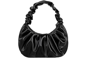 HSAJS Damen Umhängetasche Elegante Handtaschen PU-Leder Schultertasche Echtleder Henkeltaschen Tote Beutel für Arbeitstasche Reise Freizeit Schule Schwarz