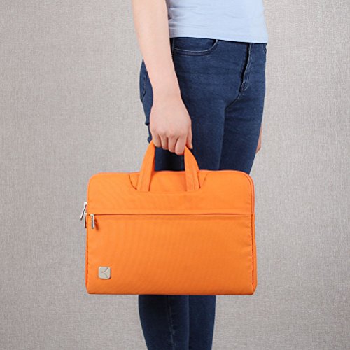 Caison 15.6″ Laptop NoteBook Bag Hülle Tasche 15.6 Zoll Handbag Schoner Abdeckung (Orange) - 8