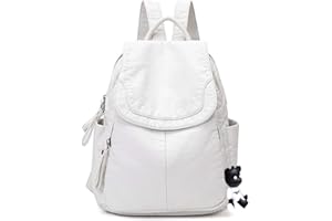 BUKESIYI Donna Borsa Zaino Elegante Zainetto Borse a Tracolla Zaini Antifurto Zainetti 2023 PU Pelle CCIT78179 Bianco Perla