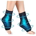 neotimely Ankle Foot Ice Pack Wrap for Injuries, Reusable Gel Ice Pack for Hot and Cold Therapies, Flexible Cold Pack for Achilles Tendonitis Plantar Fasciitis Swelling Sprained Post-Surgery Recovery