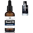 Jax of London Aftershave Inspired Beard Oil 50ml, Beard Conditioning & Growth Oil with Vitamin E, Luxury Scented, Men’s Cologne Fragrance (Attraction)