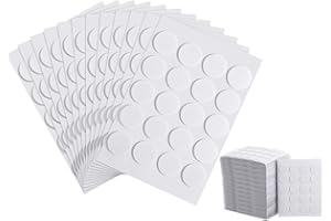 ZHjuju Autocollants de mèche Bougie, 200 pièces Bougie Faisant l'autocollant, Matériau Éponge Résistance à Chaleur Autocollants Bougie Double Face pour Bricolage, Fabrication Bougies (Blanc)