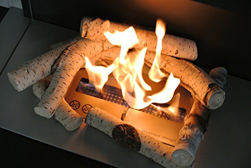 muenkel design Milano Ethanolkamin: Verde Gris (Schiefer grün-grau) – line burner 500 – Haube Schwarzgrau - 6