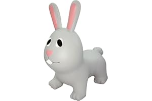 Gerardo's Toys Animal Hopper for Toddlers and Kids - Bouncy Bunny Hopping Toy - Ride on Gray Rabbit - Indoor Outdoor Fun - Ideal Birthday Gift for 12 Months +