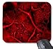 Produktbild Roter und schwarzer abstrakter Entwurf - heiße Leder-Punkt-Schädel-Muster-Mausunterlage 9,84 x 11,8 Zoll