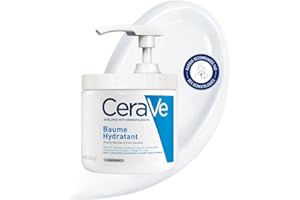 CeraVe - Baume Hydratant Corps et Visage - Peau Sèche, Très Sèche et Atopique - 48H d'Hydratation - Acide Hyaluronique + 3 Céramides - Texture Riche, Non Collante - Sans Parfum, Non Comédogène