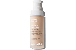 Sensilis Upgrade Make-Up - Base de Maquillaje Efecto Lifting con Vitamina E, Cobertura Media-Alta y de Larga Duración 9h, Para Pieles con Rosácea 30 ml - Tono 02 Miel Rose