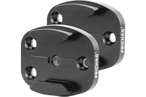 FEICHAO Supporto per treppiede in alluminio CNC a sgancio rapido con 1/4 adattatore Interfaccia di base con fibbia compatibile per Hero 8 7 6 5 4 3 e altre fotocamere sportive (Surface Mount Board)