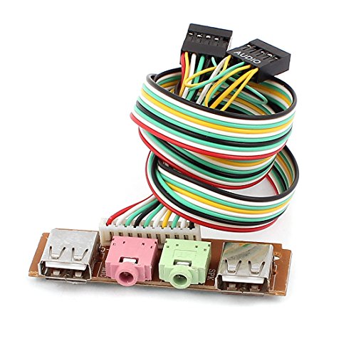 Zwei USB 2,0 Inner 3,5 mm Stimme 2 x Mainboard 9 Pin Kopf Kabel 50cm lang