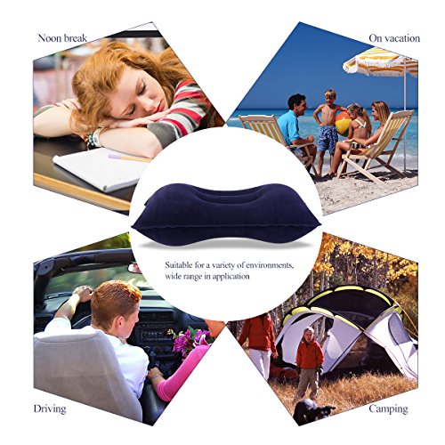 NUOLUX Reise Aufblasbare Kissen Portable Für Outdoor Aktivitäten Dunkelblau - 7