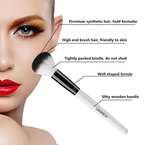 Unimeix Professional 12 Stück Make-up Kosmetik Pinsel Set Kits mit Blume (Black Flower) Muster Fall von Unimeix - 3