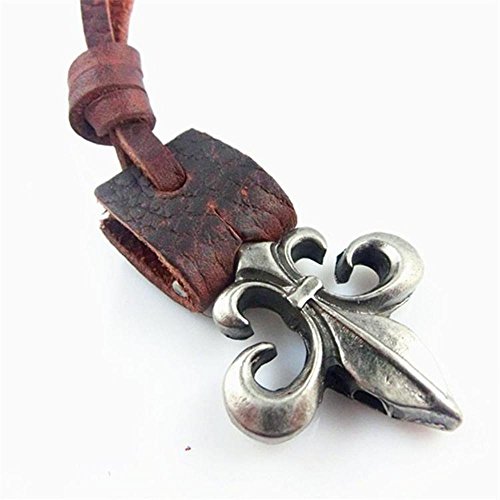 Aoligei-Peau-de-vache-en-alliage-Scout-cuir-collier-mle-grand-collier-fleur-bijoux-europens-et-amricains