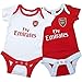 ARSENAL FC BABY 2 PACK BODY SUIT BABY VESTS 2015-16 ALL SIZES (3-6 MONTHS)