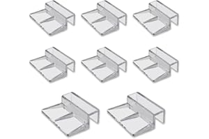 BZKSER Glasabdeckungs - 6Pcs Clips Aquarien,Unterstützung Halter Glasabdeckungs Clips,Glasabdeckung Clip Unterstützung Halter für Aquarien,Acryl-Clips universale Halterungen randlose Aquarien(8mm)