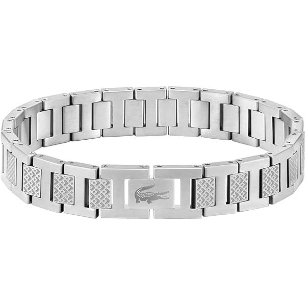 Lacoste Men's CATENA Collection Link Bracelet with Black Ion