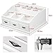 Popamazing Wooden Desk Makeup Organiser Cosmetic Holder Make Up Brush Cotton Pads Storage Drawers Dressing Desk Table Tidy Organiser/Box/Case/Caddy (White)