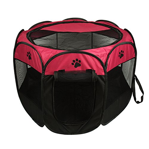 Preisvergleich Produktbild Welpenlaufstall / Tierlaufstall / Hundehütte / Welpenauslauf / Laufstall für Hunde / Katzenhaus / Wasserdichtes Zelt für Kleintiere wie Hunde, Katzen Größe M / L