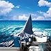 Produktbild ADDFLOWER 3D Neue Benutzerdefinierte Leinwand Wandbild Malerei Mosasaurus Shark Wandaufkleber Pvc Poster Tapete Wohnzimmer Schlafzimmer Wohnkultur, 300X210 Cm (118,1 By 82,7 In)