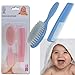 BABY BOY GIRL KIDS GENTLE SOFT HAIR BRUSH COMB SET NEWBORN TODDLERS BLUE