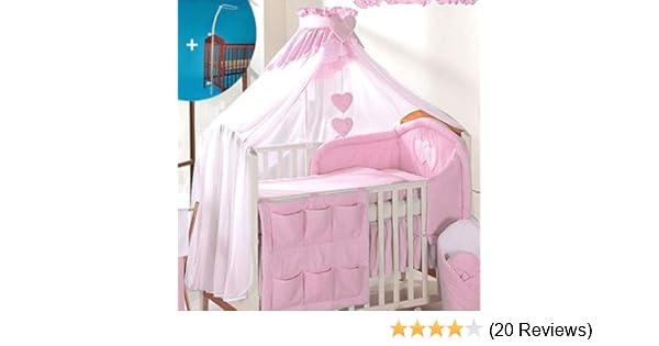 plain pink cot bedding