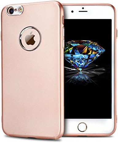 iPhone 6 plus Case iPhone 6s plus Case Silicone Shockproof Anfire Soft Flexible Gel TPU Cover Case for iPhone 6 plus/6s plus (5.5 inch) Ultra Slim Ultra Light Pinkycolor Solid Color Shell Elegant Design Protection Bumper Case New Fashion Case with Soft Touch - Rose Gold