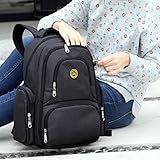 Aosbos Wickelrucksack Wickeltaschen Mutter Rucksäcke inklusive Wickelauflage, Taschenbefestigungssystem für den Kinderwagen, 30 x 43 x 18 cm - 6