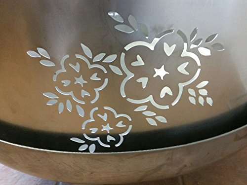 Funkenschutz Edelstahl Blume Ø 80 cm für eine Feuerschale - 7