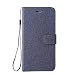 Produktbild DENDICO Galaxy S7 Edge Hülle, Flip Brieftasche Tasche Handyhülle mit Standfunktion und Kartenfach, Magnetverschluss Leinwand Wallet Etui TPU Schutzhülle für Samsung Galaxy S7 Edge - Grau