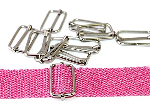 Verschieber-Regulatoren-Gurtschieber vernickelt für Gurte/Bänder bis 25mm. 10 Stück.