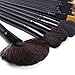 Lychee Beautiful 32pcs Cosmetic Makeup Makeup Brush Set with Free Bag (32Pcs Brown)